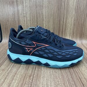Mizuno Wave Enforce Tour Tennis Shoe Men's AC Navy Coral Size 10.5 sneakers